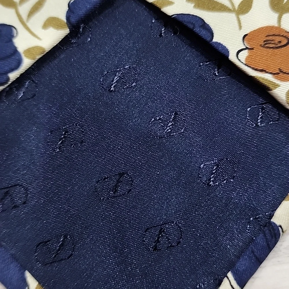 VALENTINO MADE IN ITALY MEN'S ELEGANT TIES BLUE BROWN